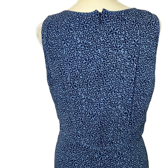 Like New TALBOTS Ditsy Floral Blue Pure Silk Sleeveless Maxi Dress Size 8 - Picture 11 of 15